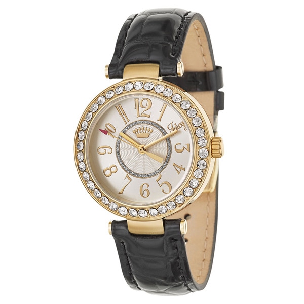 Juicy Couture Women&apos;s &apos;luxe Couture&apos; Stainless Steel Yellow Goldplated Quartz Watch