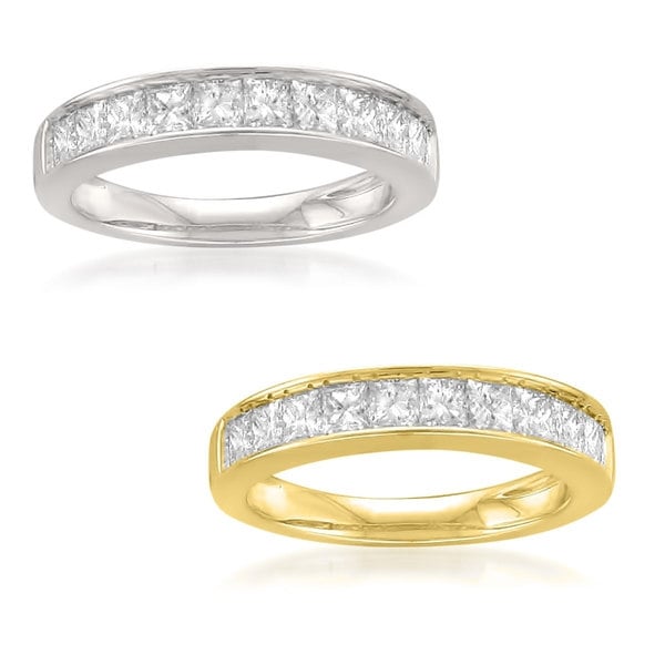 Montebello 14KT Gold 1ct TDW Princess-cut Diamond Channel Wedding Band