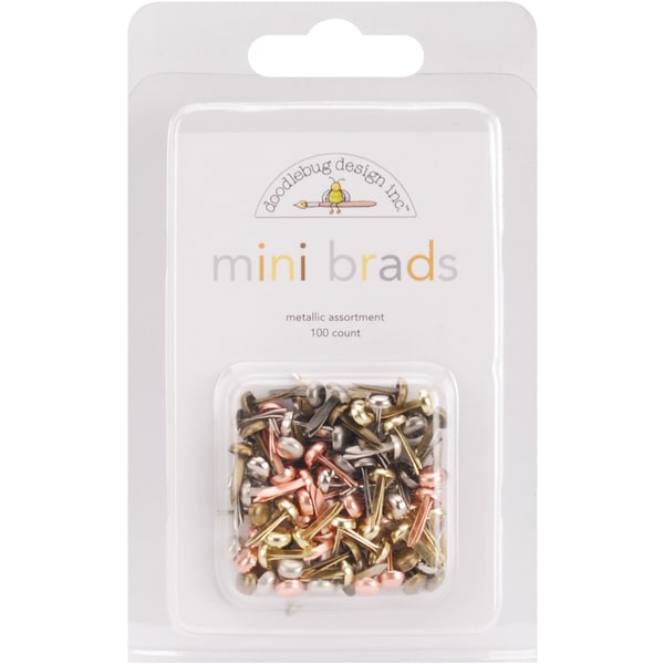 Metallic Doodlebug Mini Brad Multipacks 100-Pack
