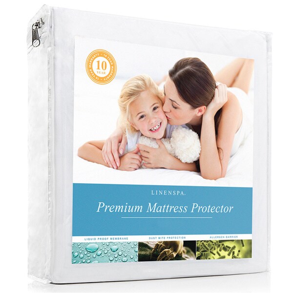 LINENSPA Premium Hypoallergenic 100-percent Waterproof Mattress Protector