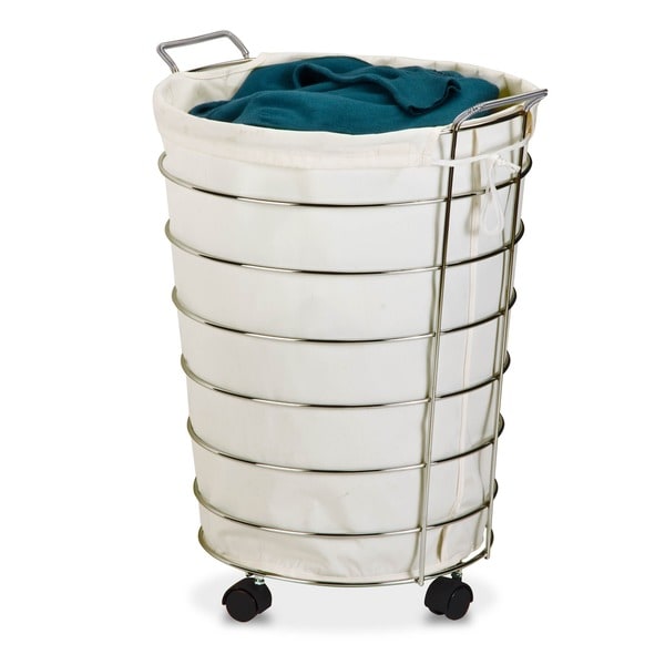 Honey Can Do Chrome Rolling Hamper