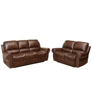 Deals Abbyson Living Sterling Top Grain Leather Reclining Top Grain Leather Reclining