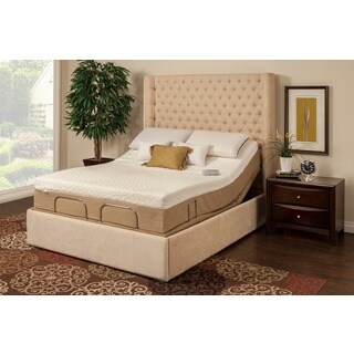 Sleep Zone Supreme Adjustable Bed and 10-inch Hybrid Split King-size
