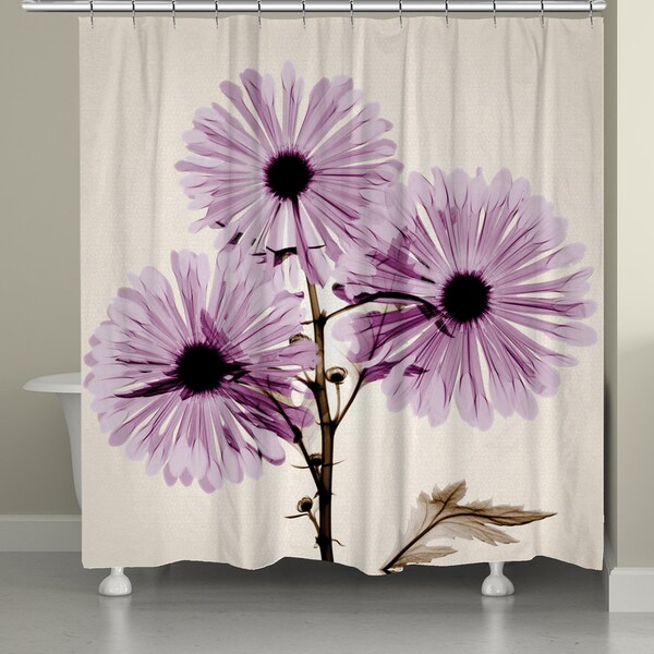 Laural Home X-ray Chrysanthemum Flower Shower Curtain Icon