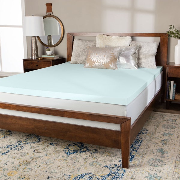 Splendorest Serene ComfortTech 1.5-inch Foam Mattress Topper - LIGHT BLUE