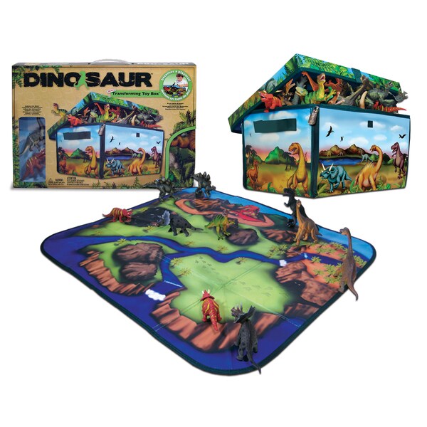 Neat-Oh ZipBin 160 Dinosaur Collector Toy Box and Play Set with 2 Dinosaurs