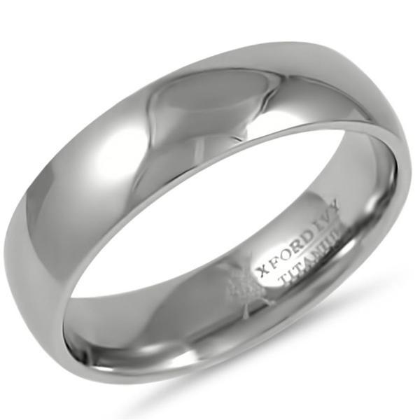 Oxford Ivy Men's 6mm Comfort Fit Titanium Wedding Ring