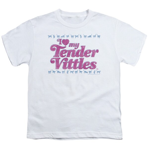 Tender Vittles/love Short Sleeve Youth 18/1 In White