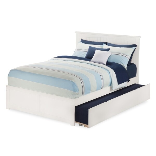 Atlantic Nantucket White Full-size Flat-panel Footboard Bed With Urban Trundle