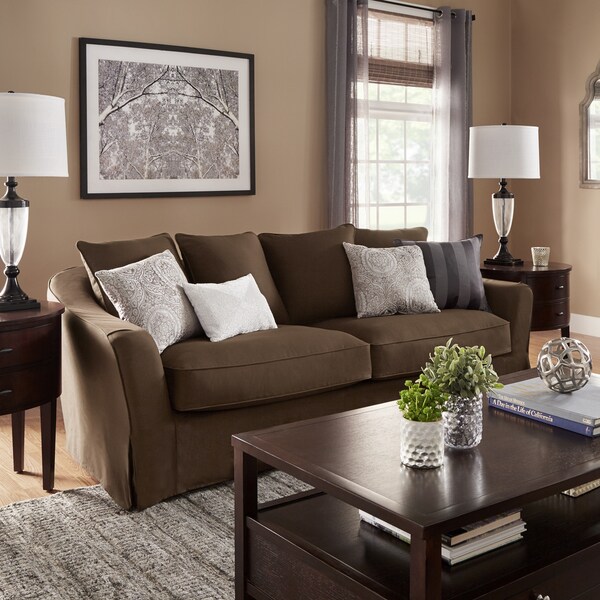 Ellyson Flared English Arm Slipcovered Feather Down Sofa by iNSPIRE Q Classic