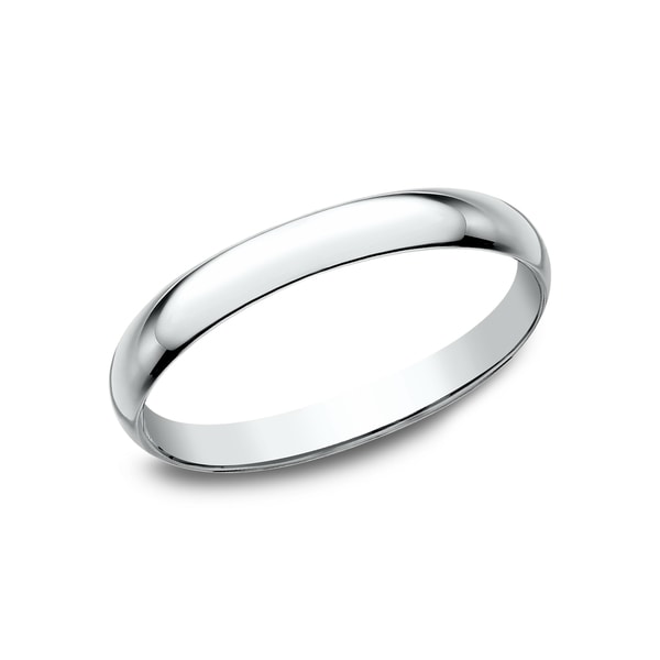 Women's 10K White Gold Traditional Fit Wedding Band - 10K White Gold
