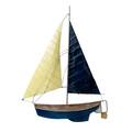 White And Blue Sailboat Wall Decor