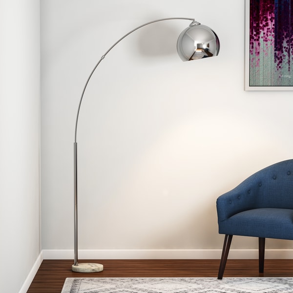 Carson Carrington Fredrikstad Chrome Metal Body 69-inch Modern Floor Lamp