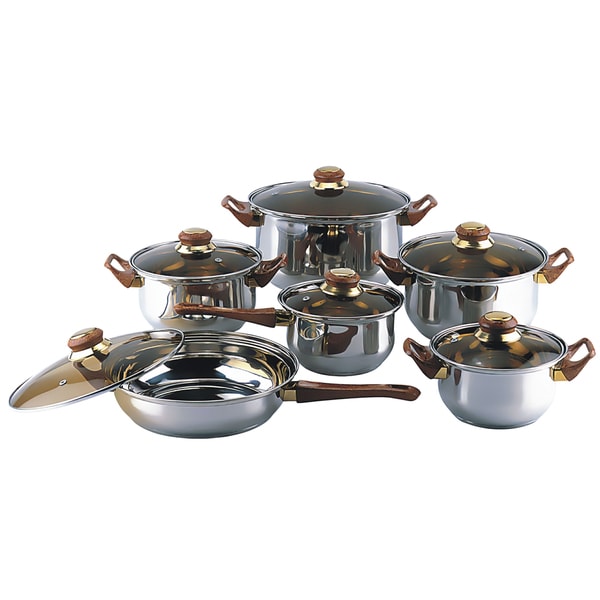 Gourmet Chef 12-piece Covered Cookware Set