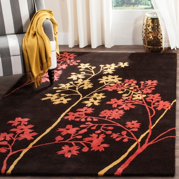Safavieh Handmade Soho Autumn Brown New Zealand Wool Rug - 5' x 8'
