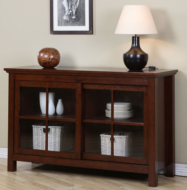 Walnut Cherry Sliding Door Buffet Overstock Shopping Big Discounts on Buffets Walnut Cherry Sliding Door Buffet Overstock Shopping Big Discounts on Buffets