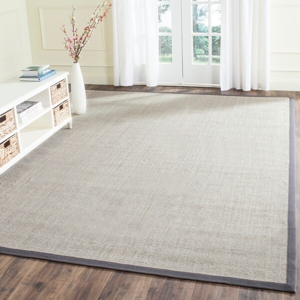Safavieh Casual Natural Fiber Hand-Woven Serenity Marble / Grey Sisal Rug - 9' x 12'