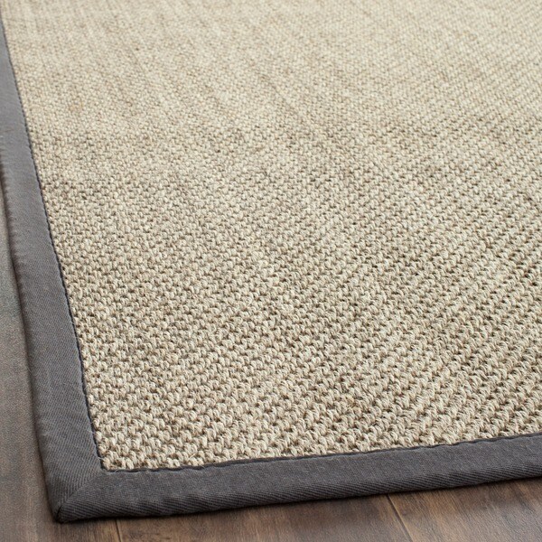 Safavieh Casual Natural Fiber Hand-Woven Resorts Natural / Grey Fine Sisal Rug - 3' x 5'