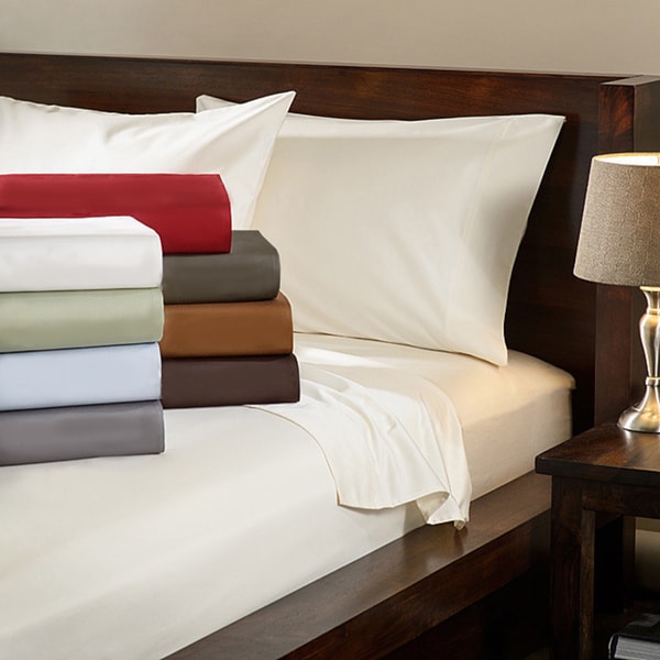 Egyptian Cotton Deep Pocket 1000 Thread Count Solid Luxury Sateen Sheet Set