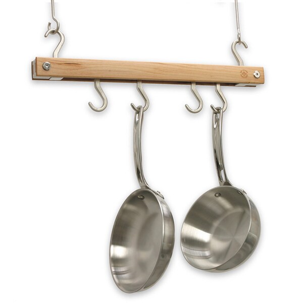 J.K. Adams 20-Inch Mini Bar Pot Rack, Natural