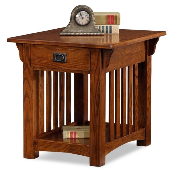 Solid Oak Mission Sienna Drawer End Table