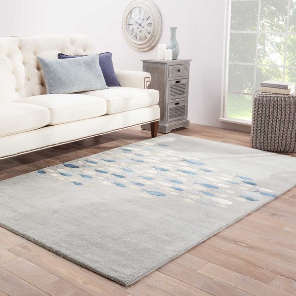 Shoal Handmade Animal Gray/ Blue Area Rug - 5' x 8'