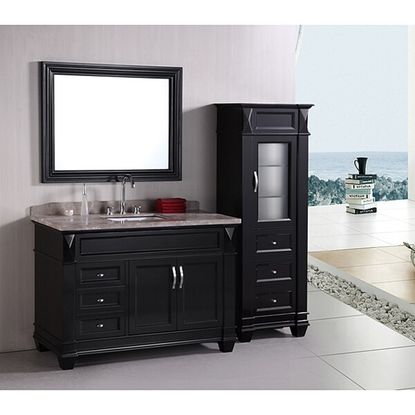 Bathroom Countertop Tower Cabinet For Small House Interior Design Element Hudson 48 Inch Single Sink Bathroom Vanity