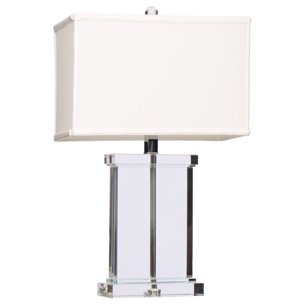 Crystal Rectangular White Shade Table Lamp - Overstock Shopping - Great ...
