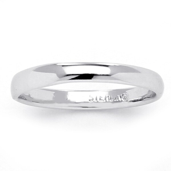 Toscana Sterling Silver Polished Wedding-style Band