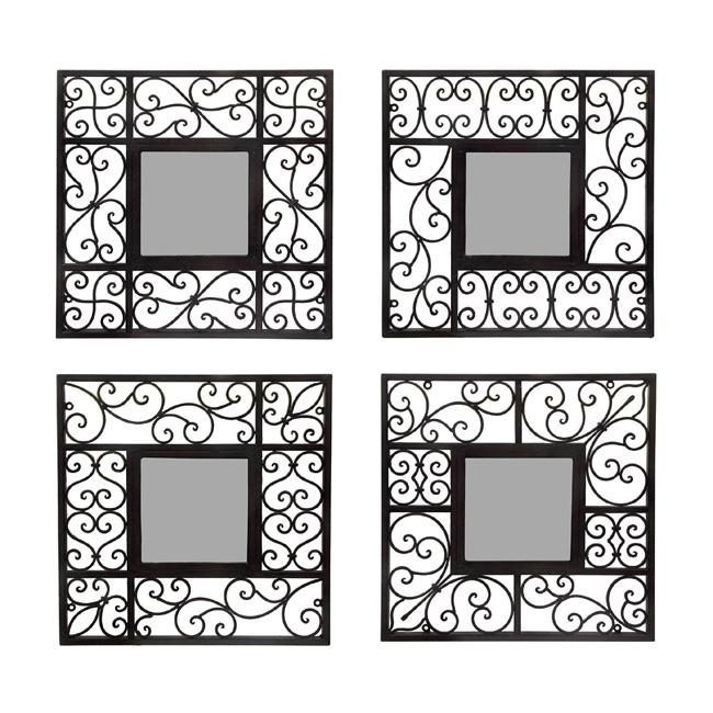 Square Mirror Wall Decor (Set of 4) - Overstock? Shopping ...