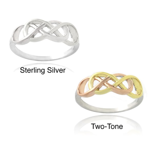 Mondevio Sterling Silver Infinity Knot Ring