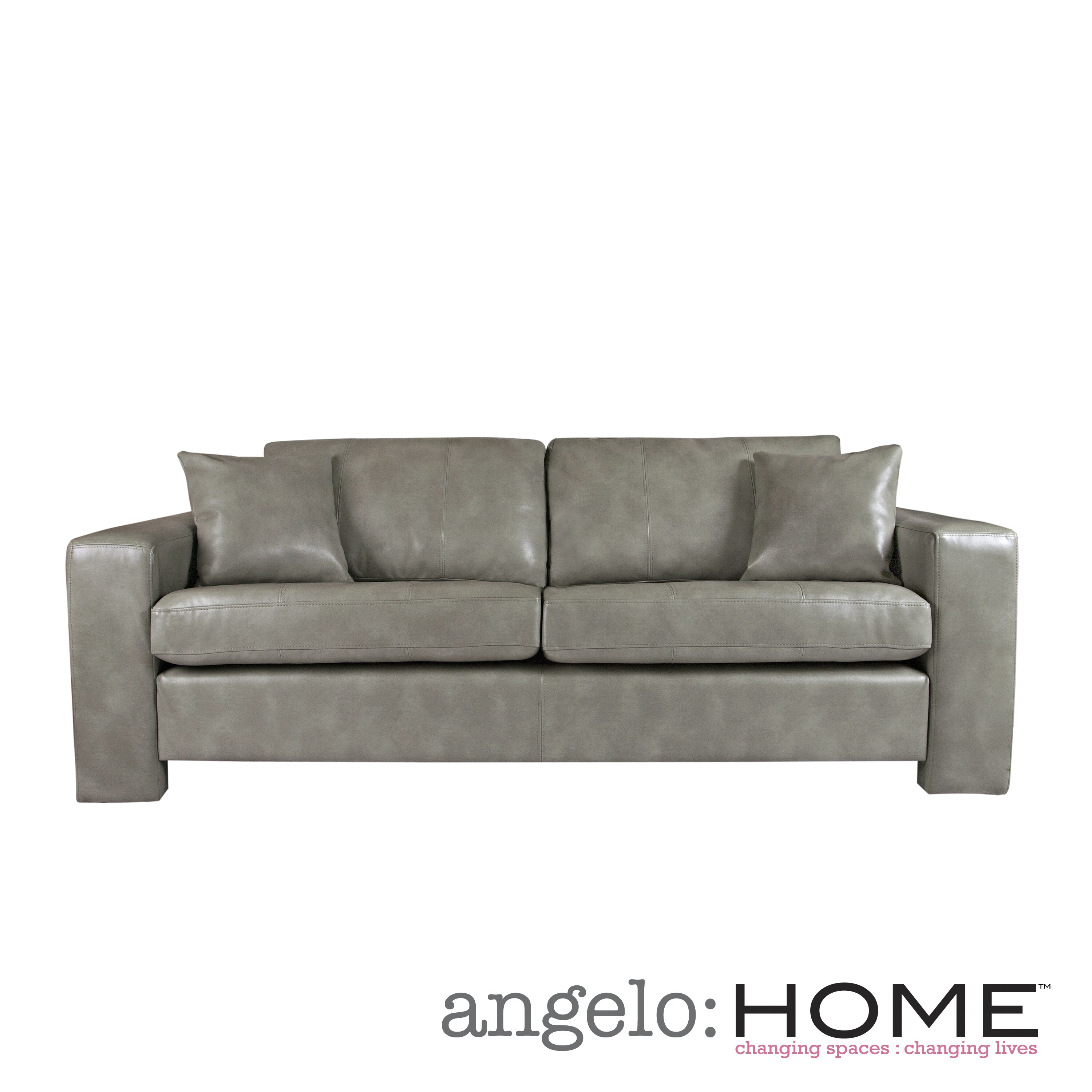 Angelohome Angelo Vintage Dove Grey Renu Leather Sofa Today Vintage Dove Grey Renu Leather Sofa