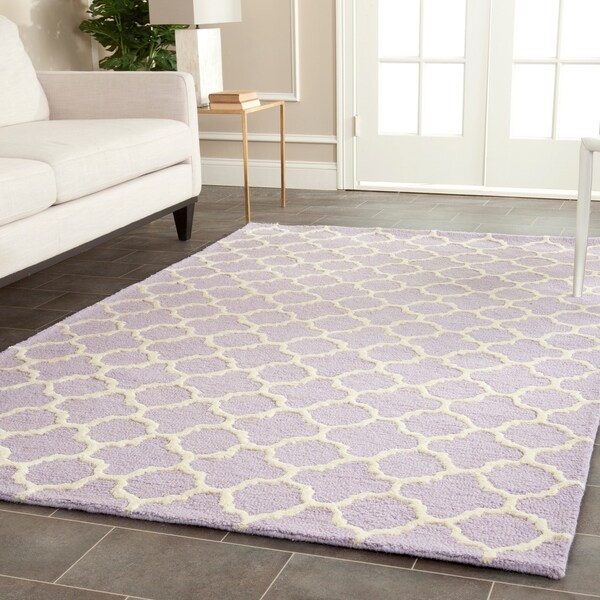 Safavieh Handmade Cambridge Moroccan Lavender Abstract Wool Rug - 8' x 10'