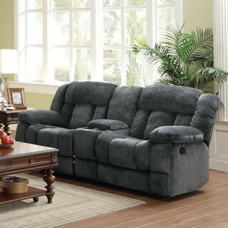 Tribecca Home Mason Modern Gray Microfiber Double Glider Tribecca Home Mason Modern Gray