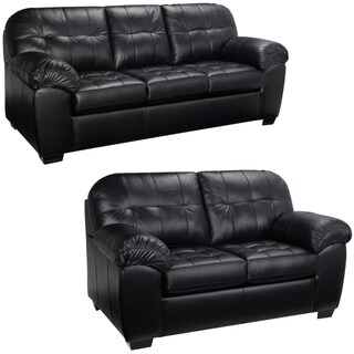 Emma Black Italian Leather Sofa And Loveseat Reviews Emma Black Italian Leather Sofa And