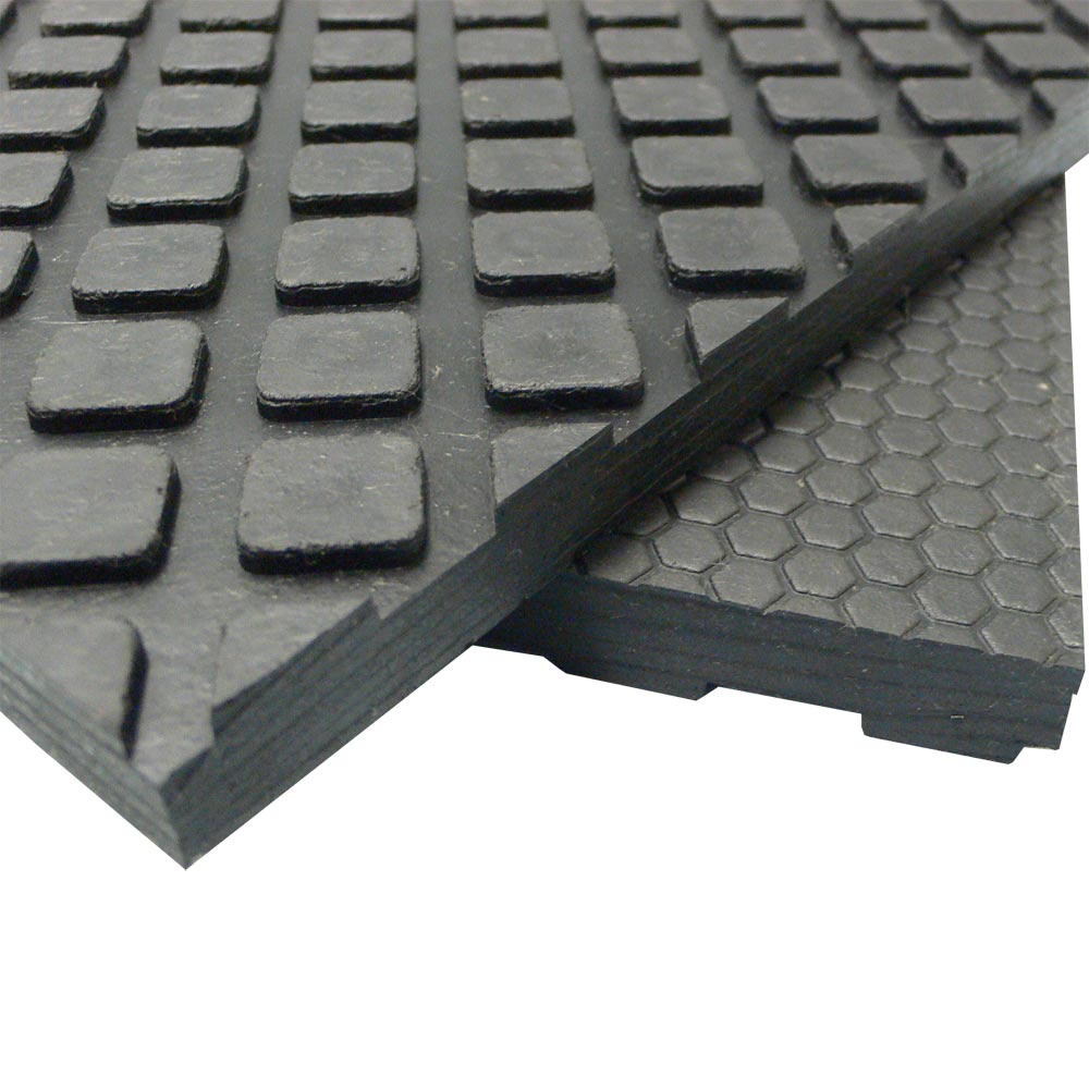 RubberCal MaxxTuff Floor Protection Mats 1/2" Thick Rubber Matting Available in 3 Sizes
