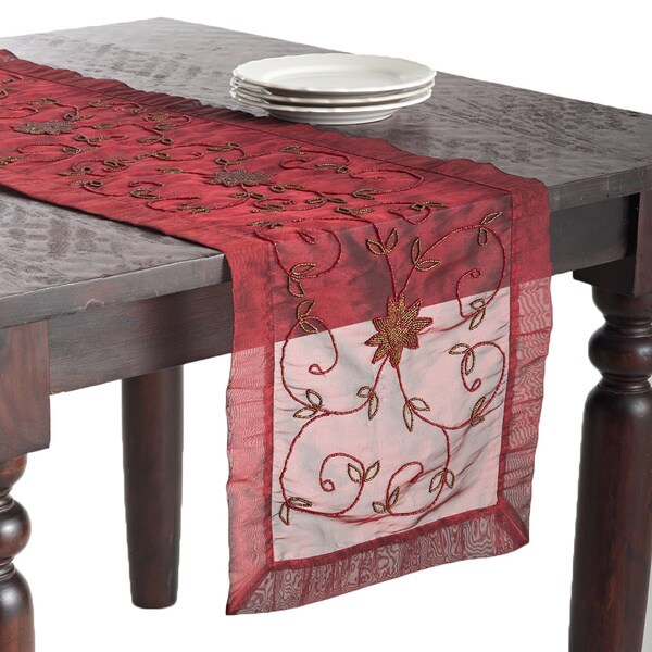 Handmade Beaded Table Runner