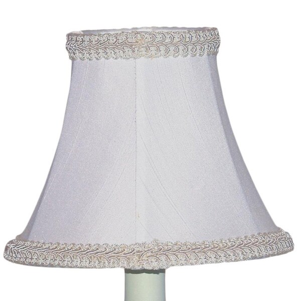 Crown Lighting White Bell With Braided Trim Chandelier Shades (set Of 2)
