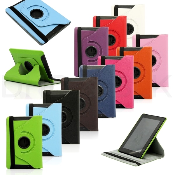 Gearonic Rotating PU Leather Case for 2013 Amazon Kindle Fire HDX 7-inch