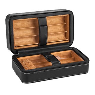 Travel Leather Cigar Humidor Case