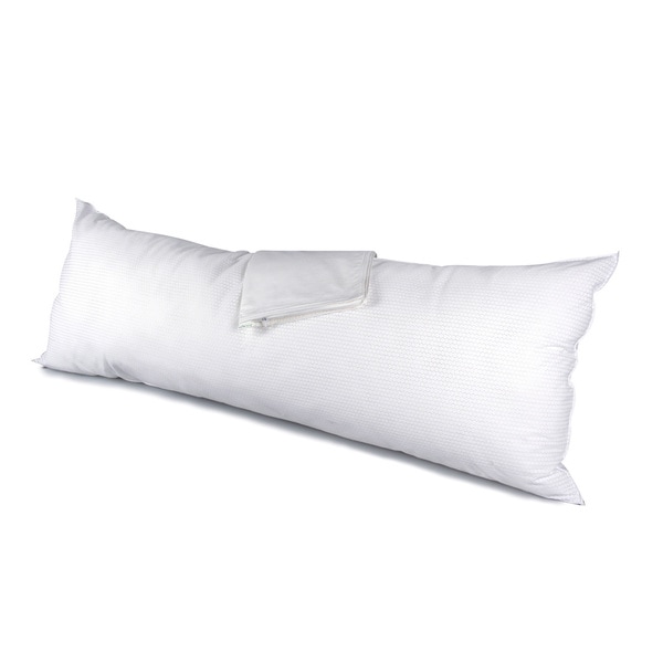 RestMate Temperature Control Body Pillow with Protector - White