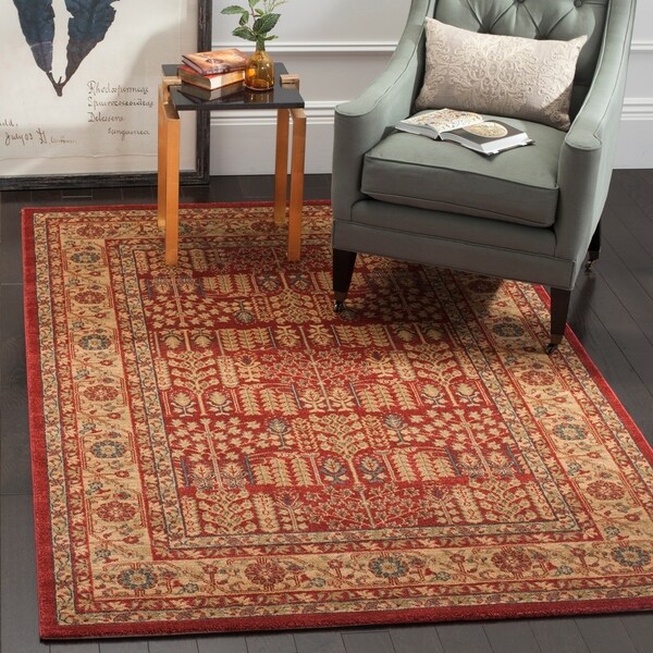 Safavieh Mahal Traditional Grandeur Red/ Natural Rug - 8' x 11'