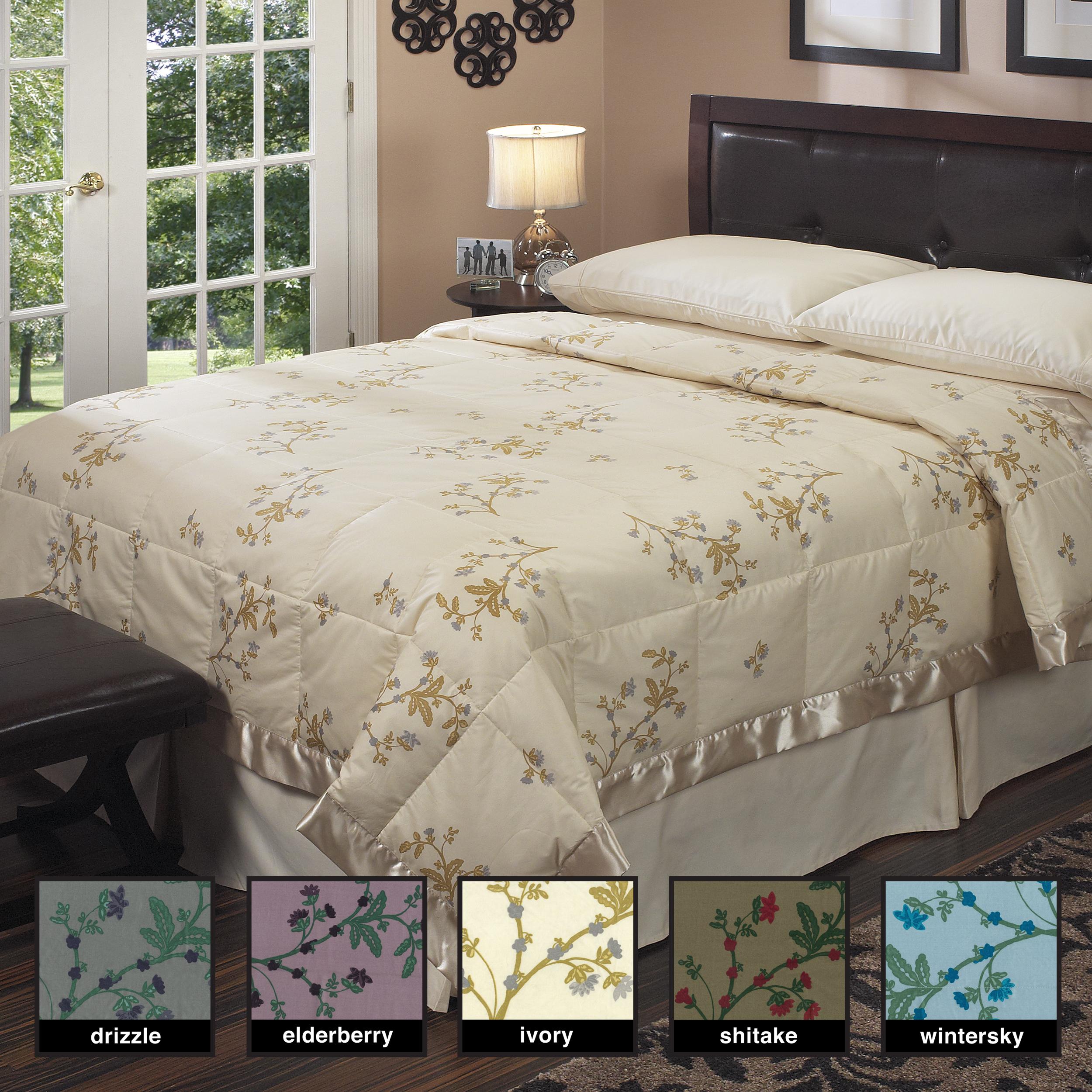 Oversized 350 Thread Count Floral Print Down Blanket - 13969811