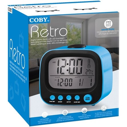 Coby Cbc-52-Blu Retro Alarm Clock