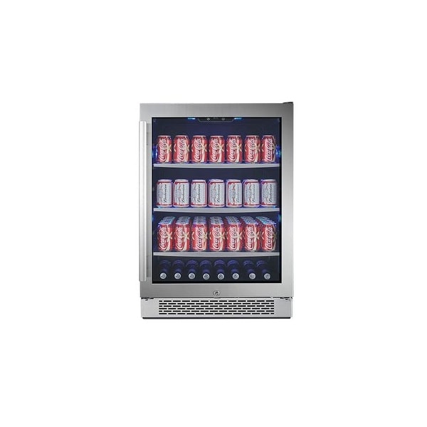 Avallon ABR241GRH 24 Inch Wide 152 Can Energy Efficient Beverage Center with LED Lighting, Double Pane Glass, Touch Control
