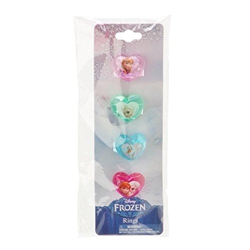 Disney Frozen Plastic Rings - Heart Shaped, 4 Count