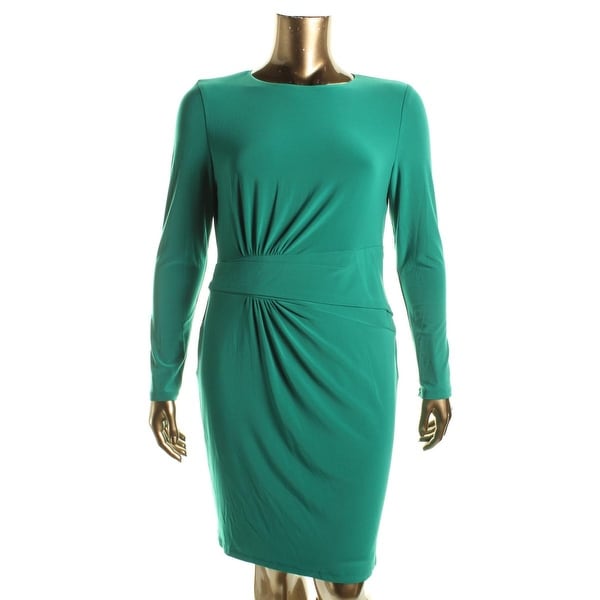Lauren Ralph Lauren Womens Casual Dress Matte Jersey Gathered