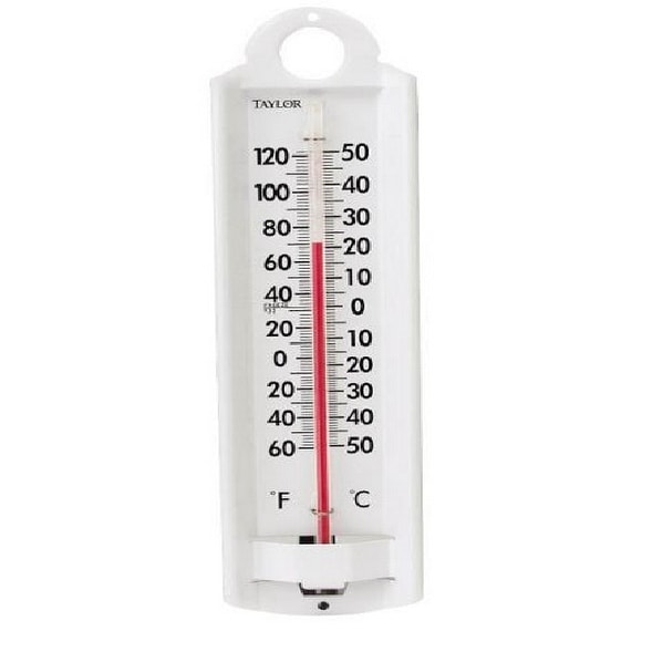 Taylor 5135N Indoor And Outdoor Thermometer, Aluminum - White
