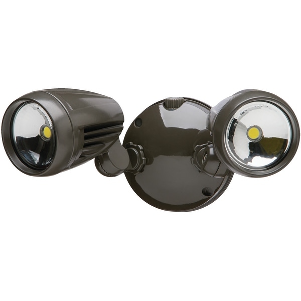 Heath Zenith HZ-8486-BZ-A Dual Head LED Dusk To Dawn Flood Light, 1526 Lumens