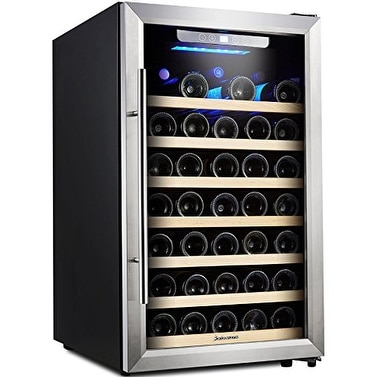 Kalamera Wine Cooler 50 Bottle Single Zone Refrigerator with Digital Temperature Display